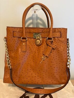 Michael Kors Hamilton Ostrich Leather Tote
